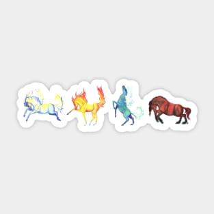 Elemental Horses Sticker